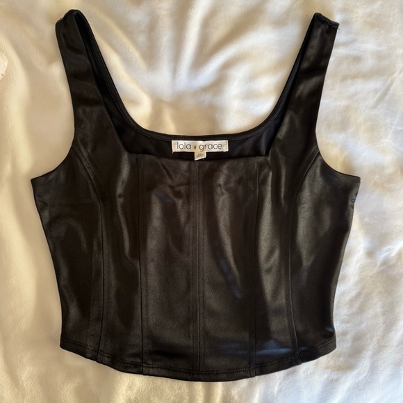 Lola Grace Black Crop Top - Picture 5 of 7